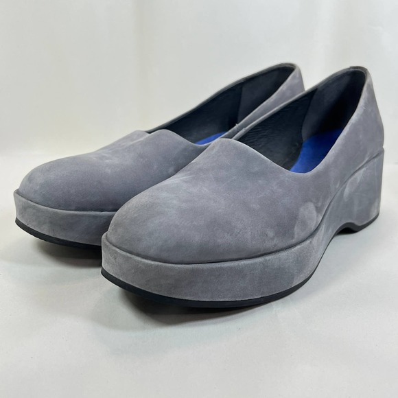 Camper  Sisea Leather Platform Loafer Slip On - Gray - Women size 40 / US 10 - Picture 2 of 11